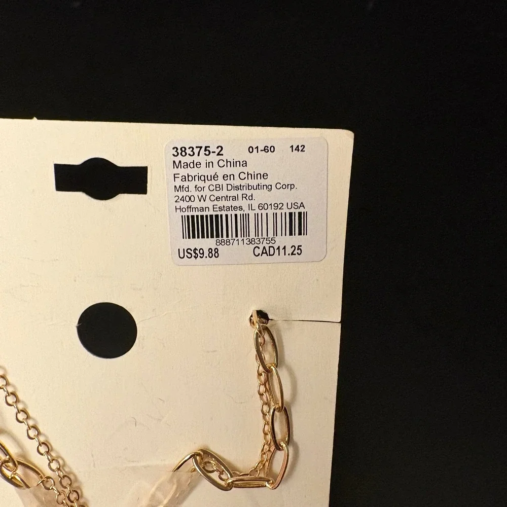 NWT Claires Gold Virgo‎ Zodiac Layered Set of 2 Necklaces Aug Sept Gift
